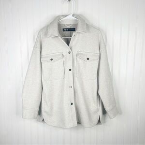 ZARA Button Front Shirt Jacket Size Small
